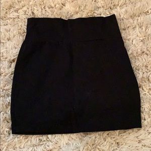 Black mini skirt